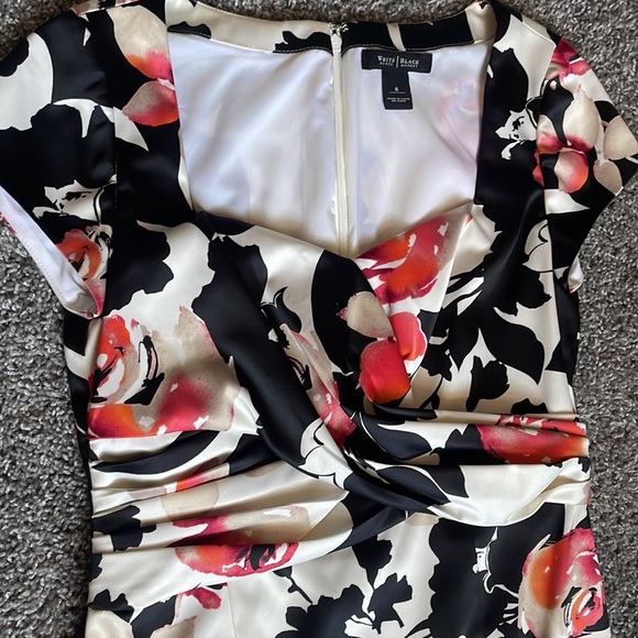 White House, Black market floral satin dress - Picture 2 of 14